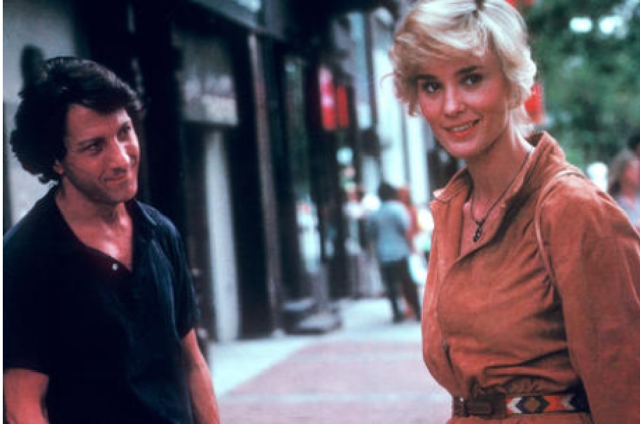Jessica Lange pictured with Dustin Hoffman